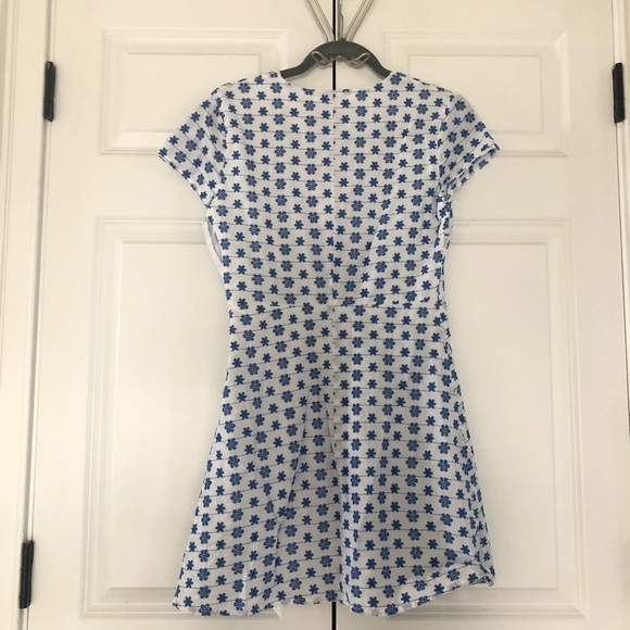 Blue Flower Wrap Dress (Brandy, Princess Polly) - Picture 3 of 10